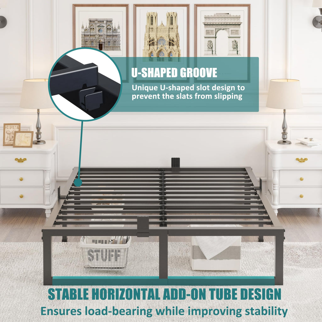 14 Inch Queen Heavy Duty Metal Platform Bed Frame G637