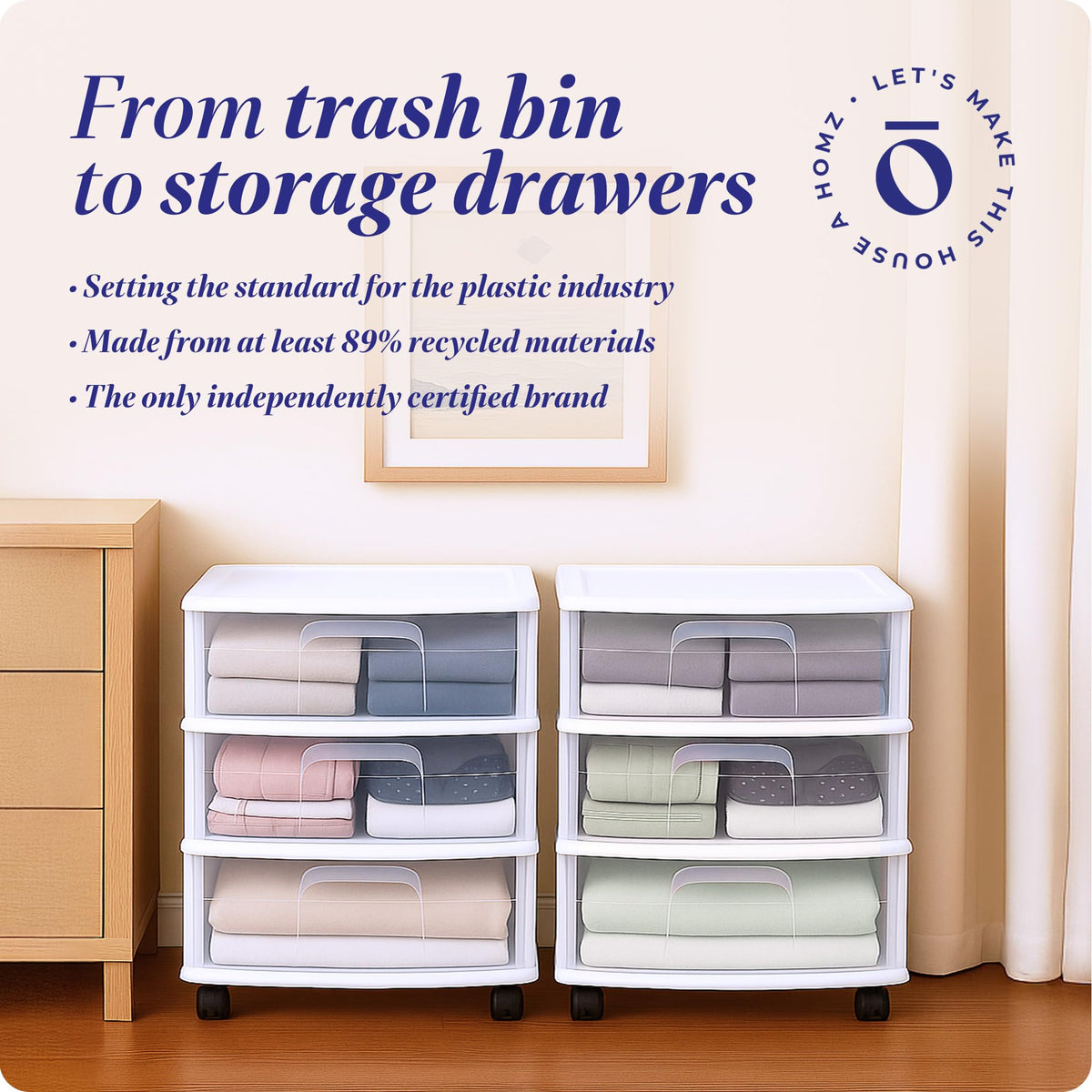 White 3-Tier Storage Cart 2 Pack K1632