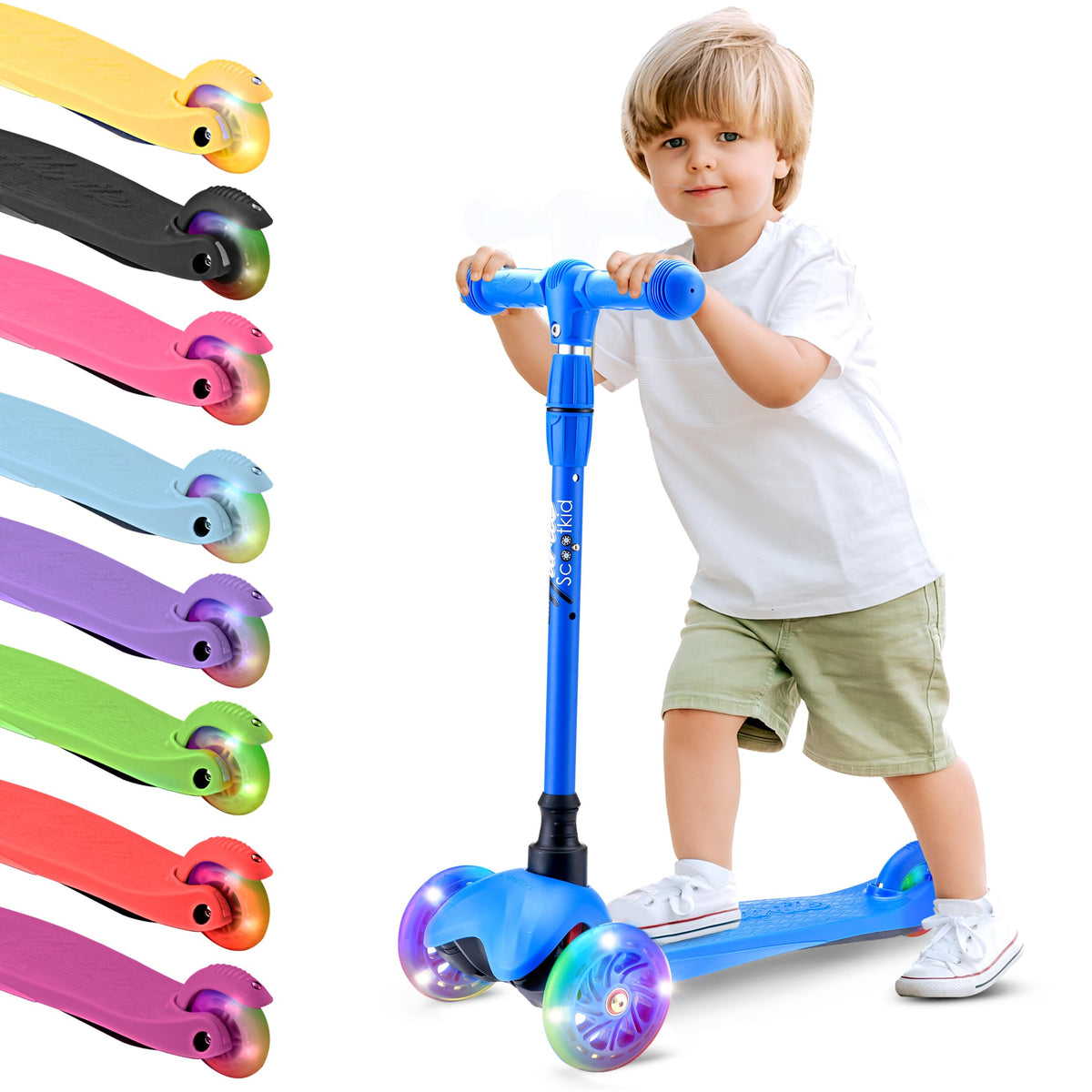 3 Wheel Kids Scooter with LED Wheels R8665