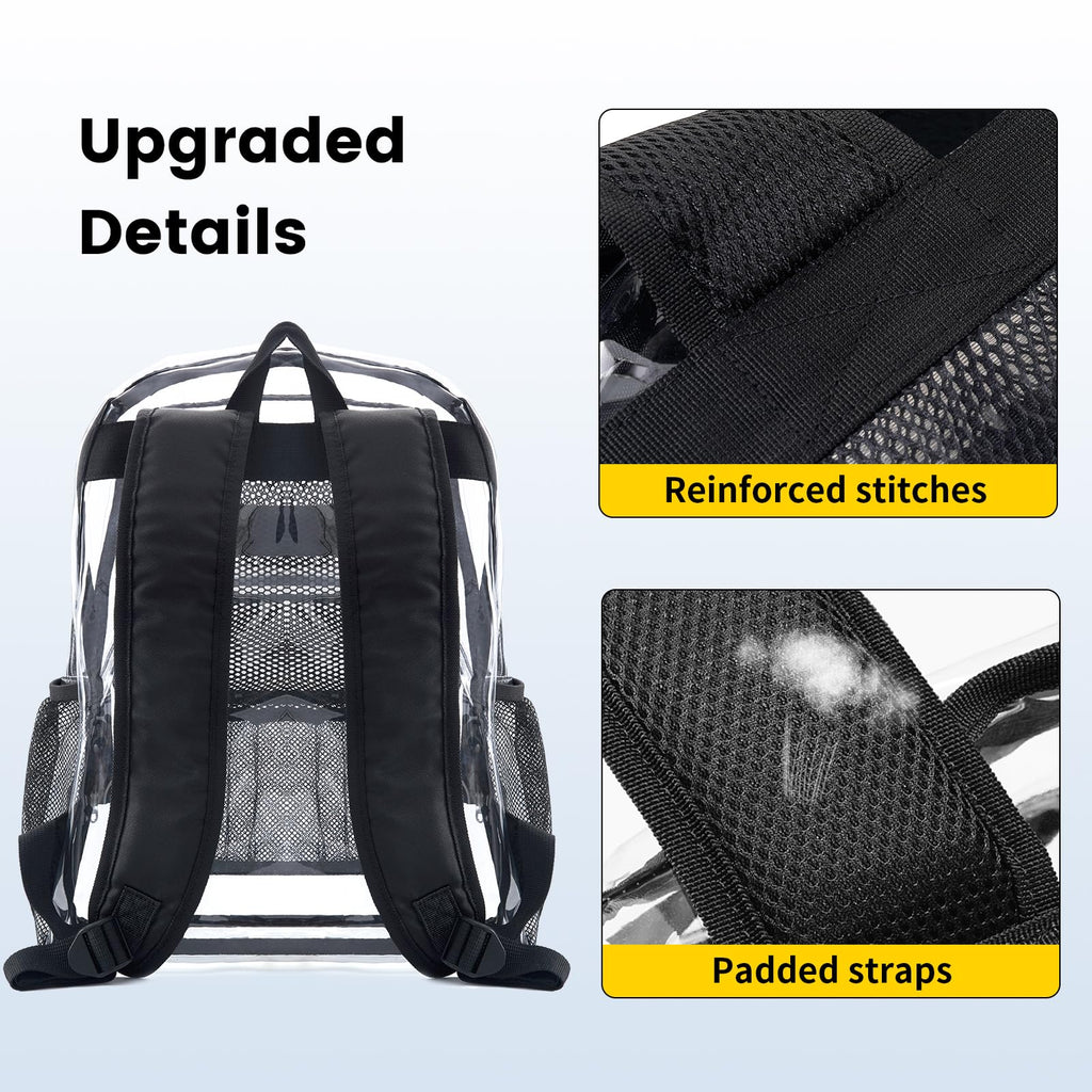Clear Heavy Duty Black Backpack M284760