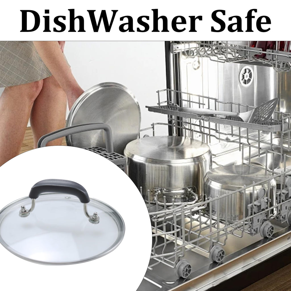 10.5 Inch Tempered Glass Lid with Silicone Handle Y538810