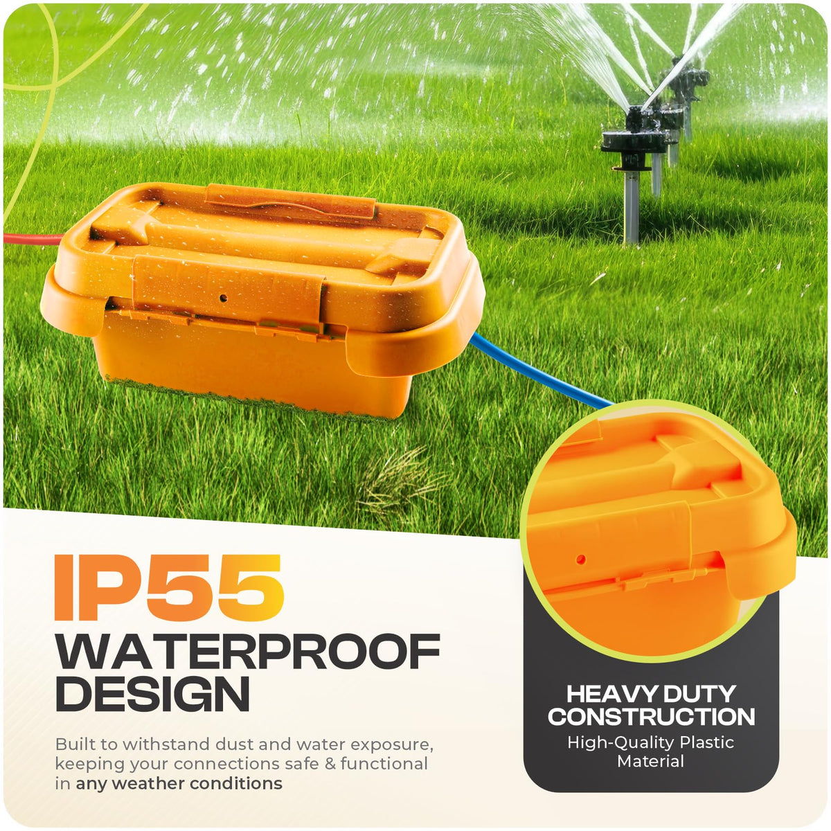 Weatherproof Connection Box Small Orange O29161