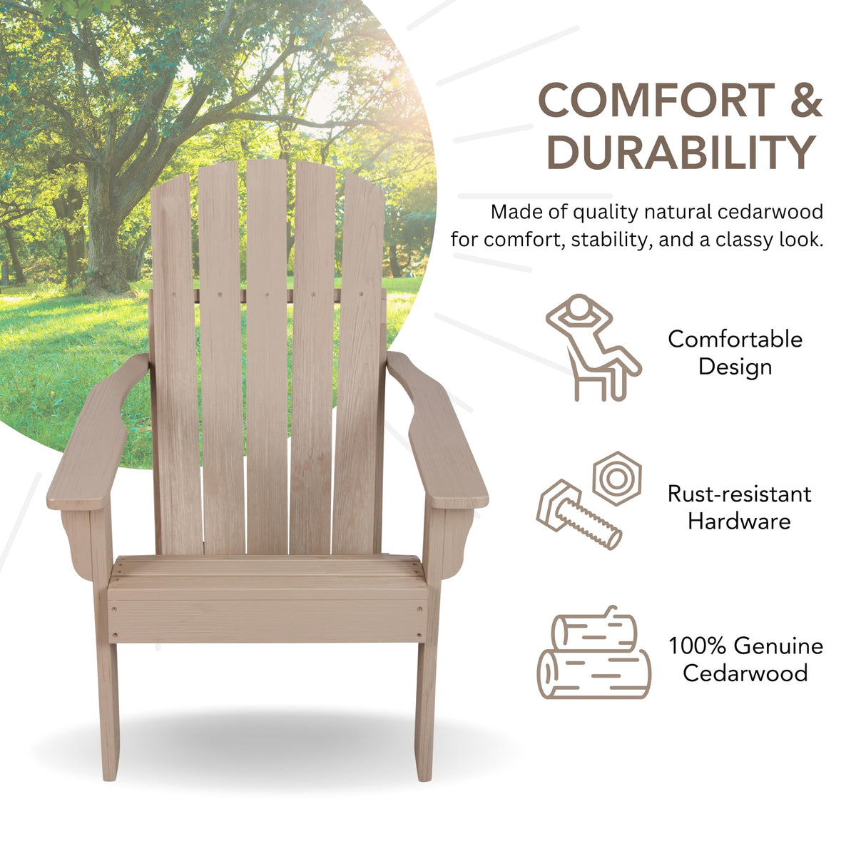 Wooden Adirondack Chair X767
