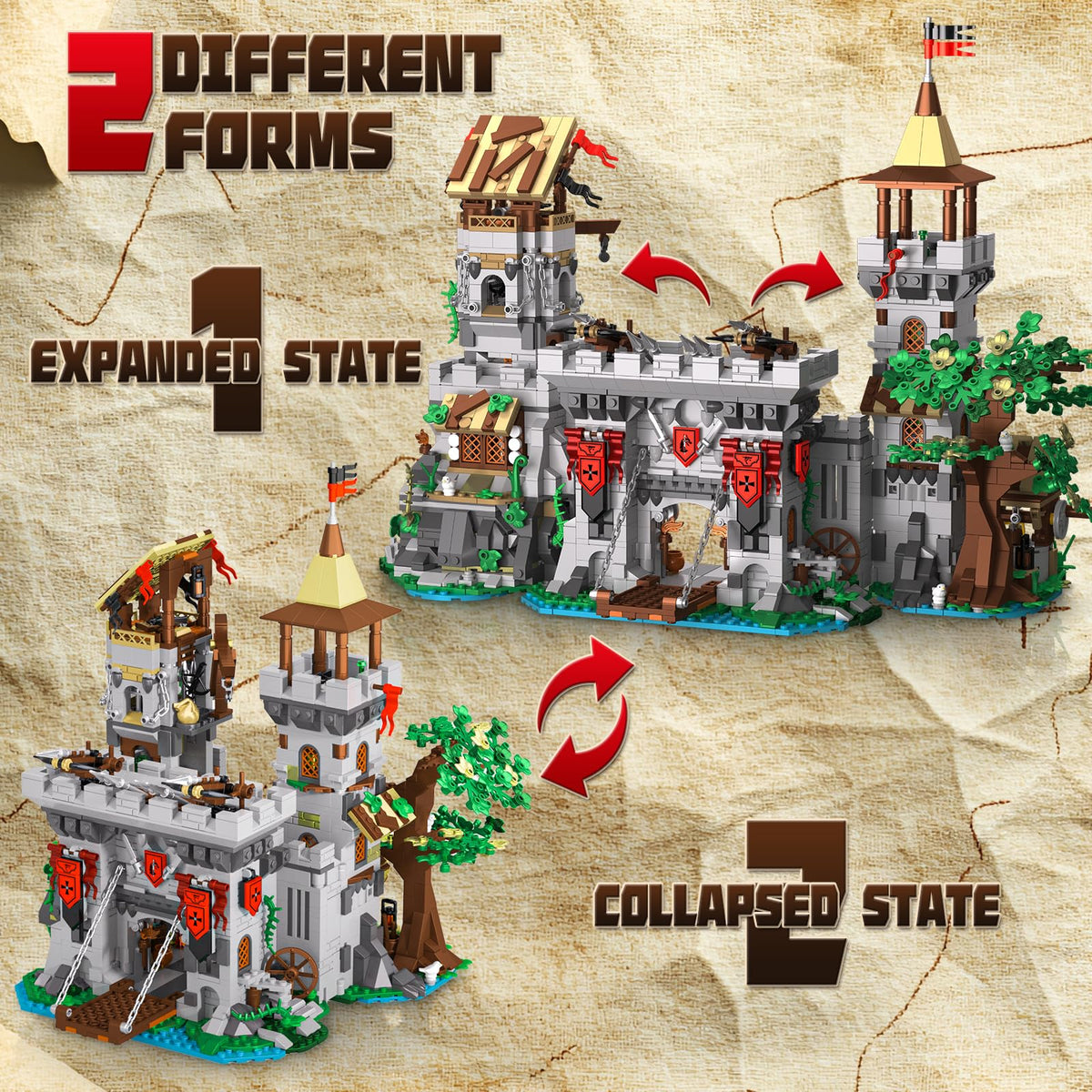 2568 PCS Medieval Castle Building Blocks Set O151