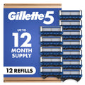 5-Blade Razor Blade Refills, 12 Count K456