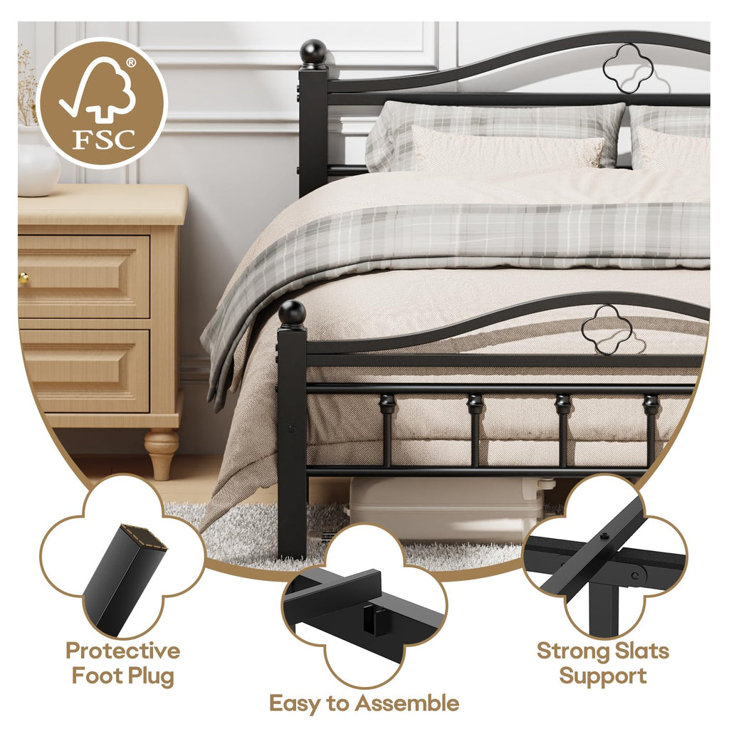 Full Size Bed Frame with Headboard X536933