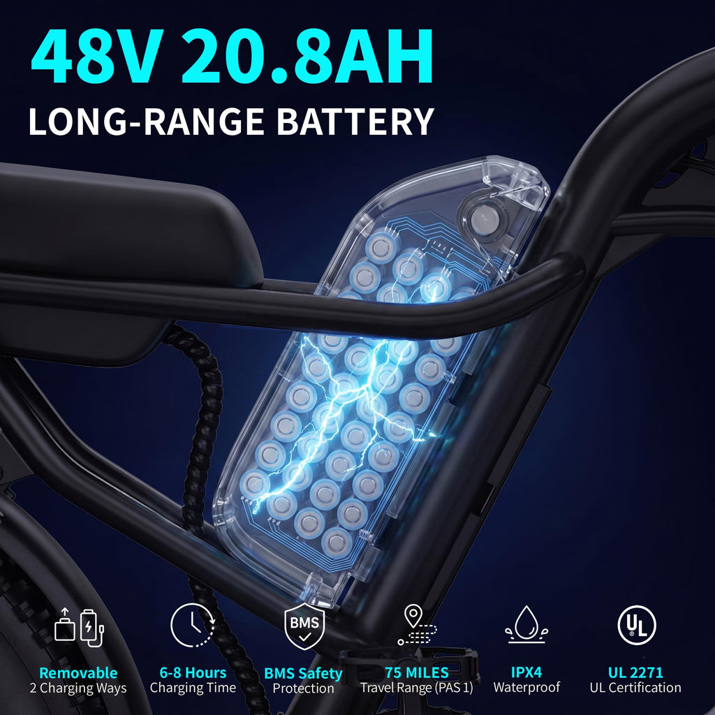 1500W Peak 20" x 4.0" Fat Tire Electric Bike Z183