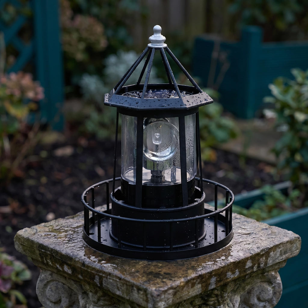 Solar Lighthouse Rotating LED Light IP65 Waterproof Outdoor Lamp X583208