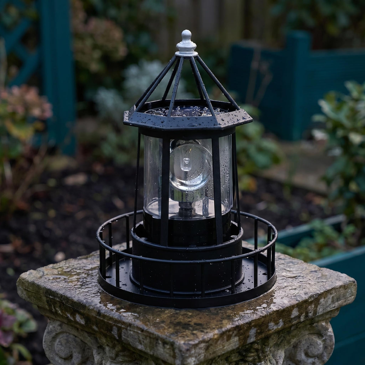 Solar Lighthouse Rotating LED Light IP65 Waterproof Outdoor Lamp X583208
