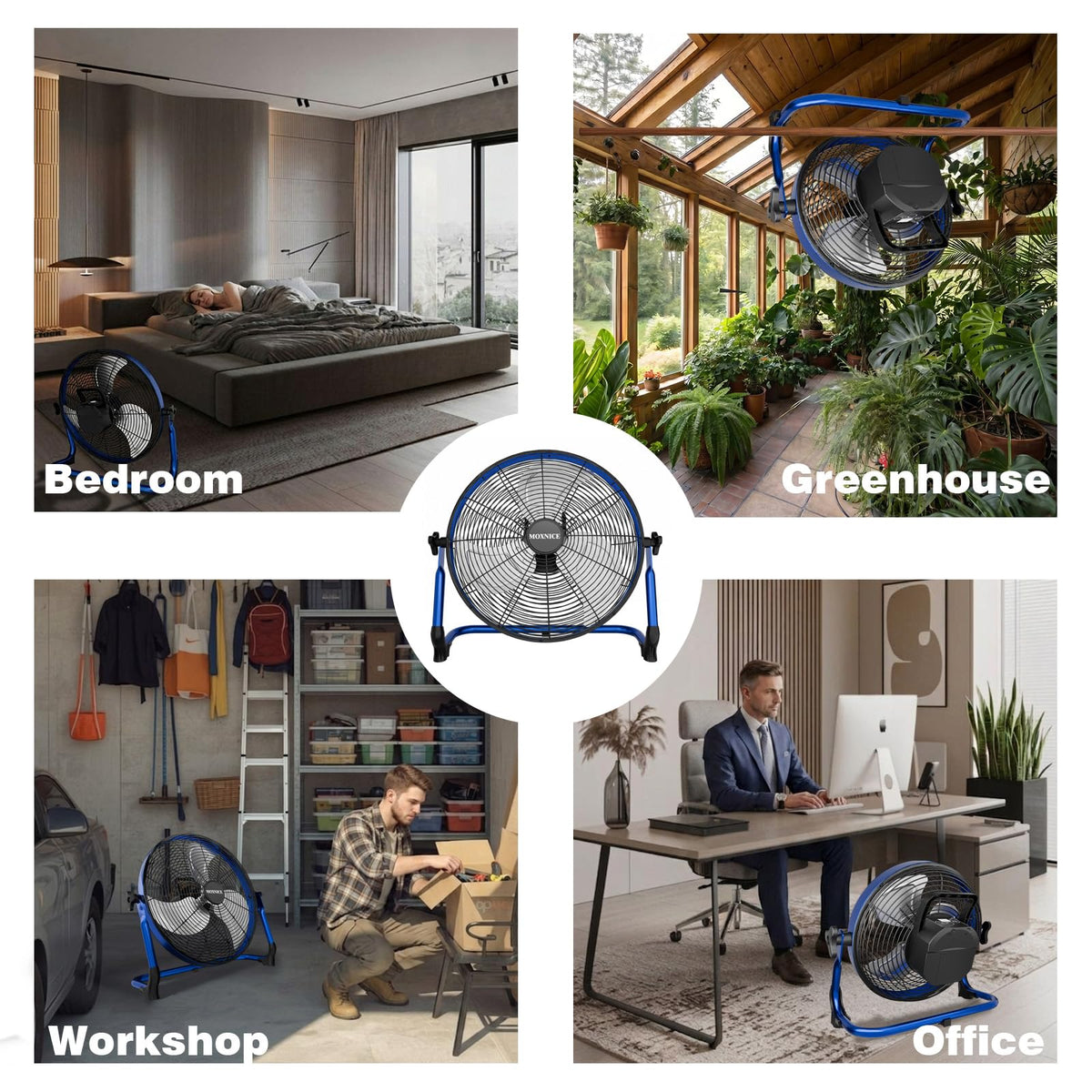 20" Portable Rechargeable Battery Operated Floor Fan F666057