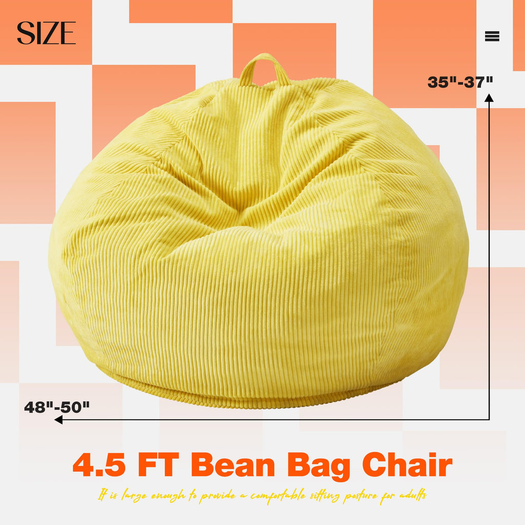 Oversized Bean Bag Chair with Filling J653257