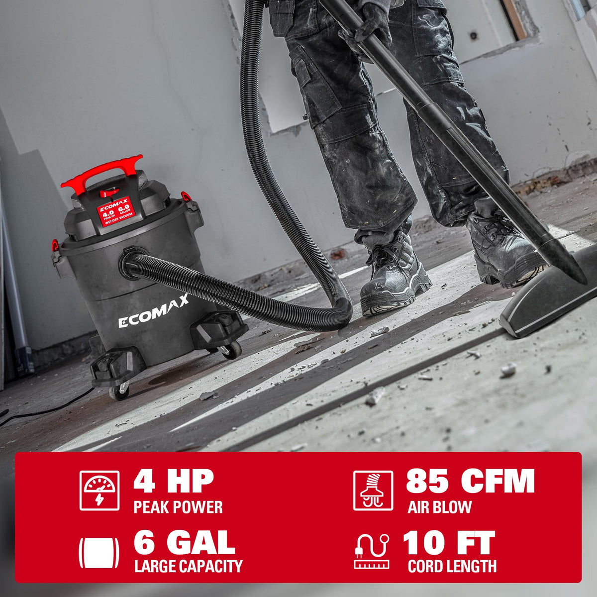6 Gallon 4 HP Wet Dry Shop Vac V645065
