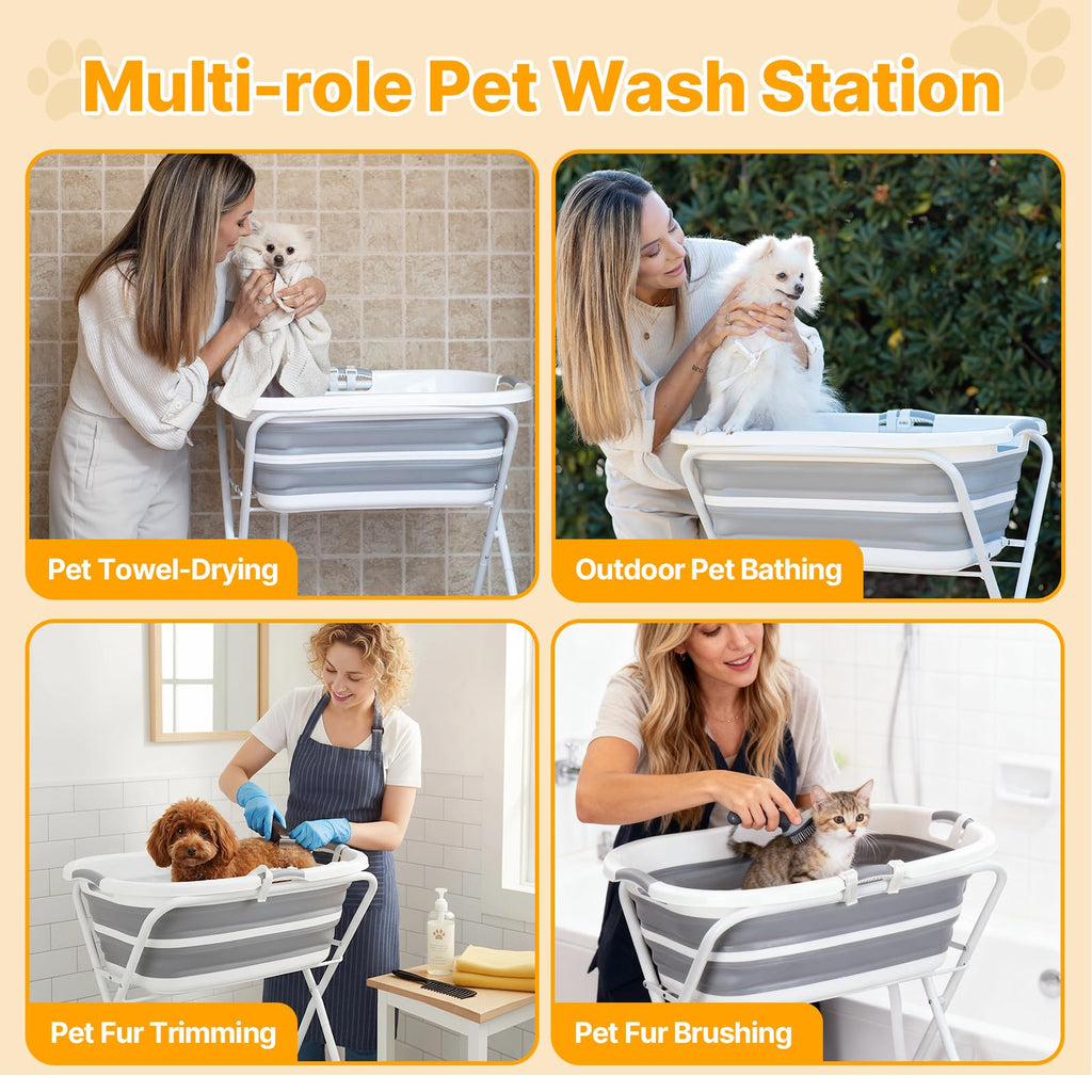 2 in 1 Collapsible Portable Dog Bath Tub I62134