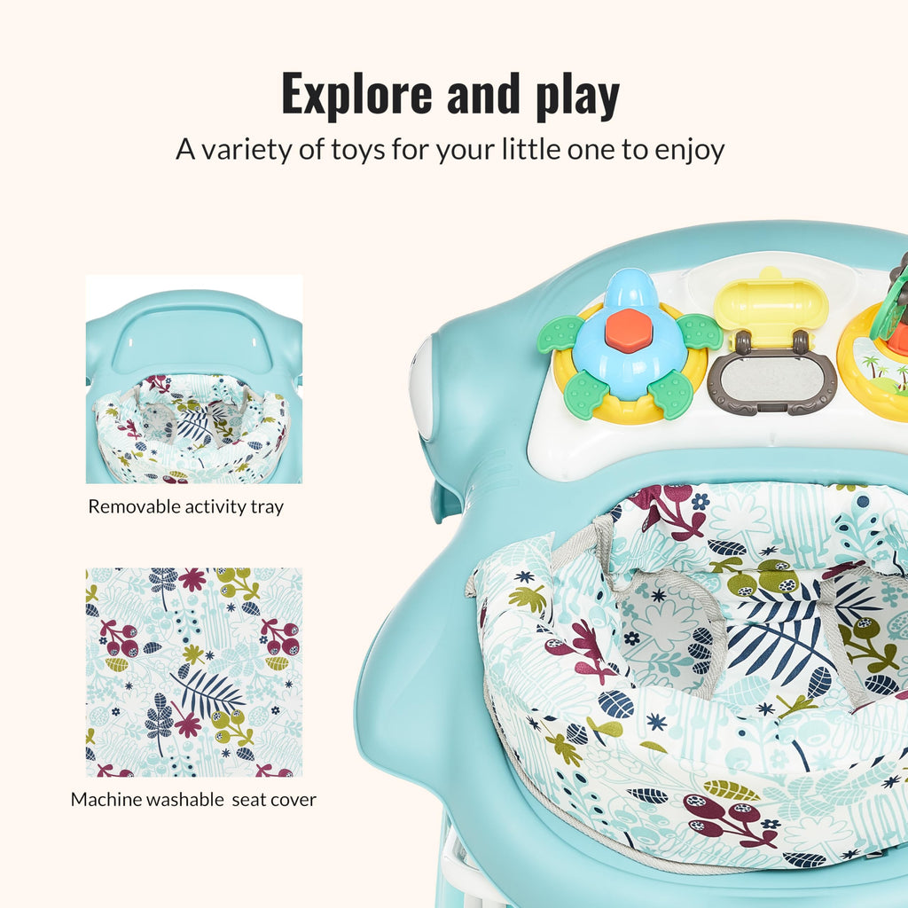 2-in-1 Foldable Baby Walker with Adjustable Height E31813