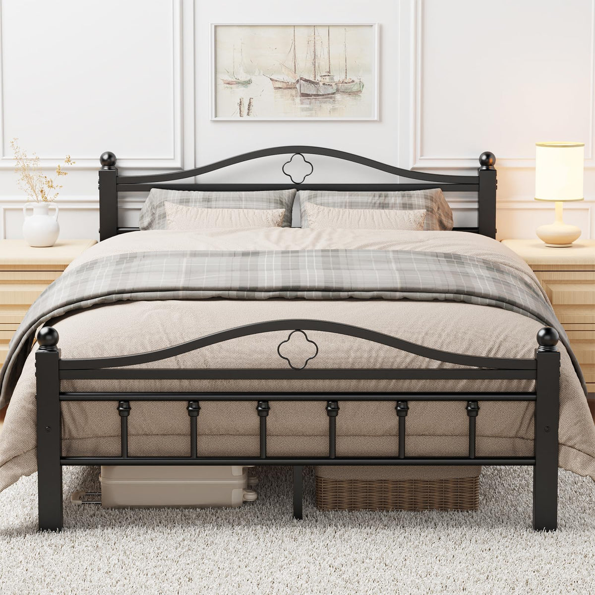 Full Size Bed Frame with Headboard X536933