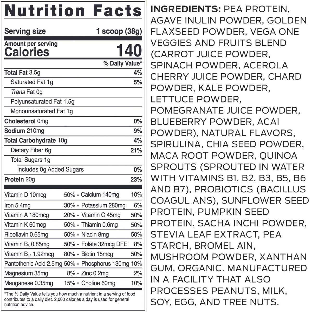 Vegan Vanilla Protein Powder U72122