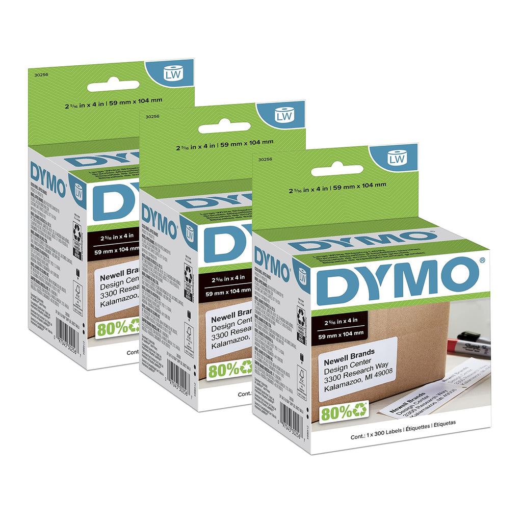 Large Shipping Labels 2-5/16" x 4", 3 Rolls of 300 E6939