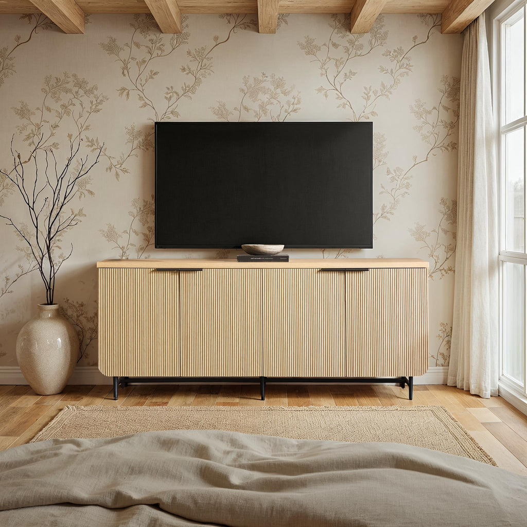 69 Inch Coastal Oak Sideboard Buffet W3267
