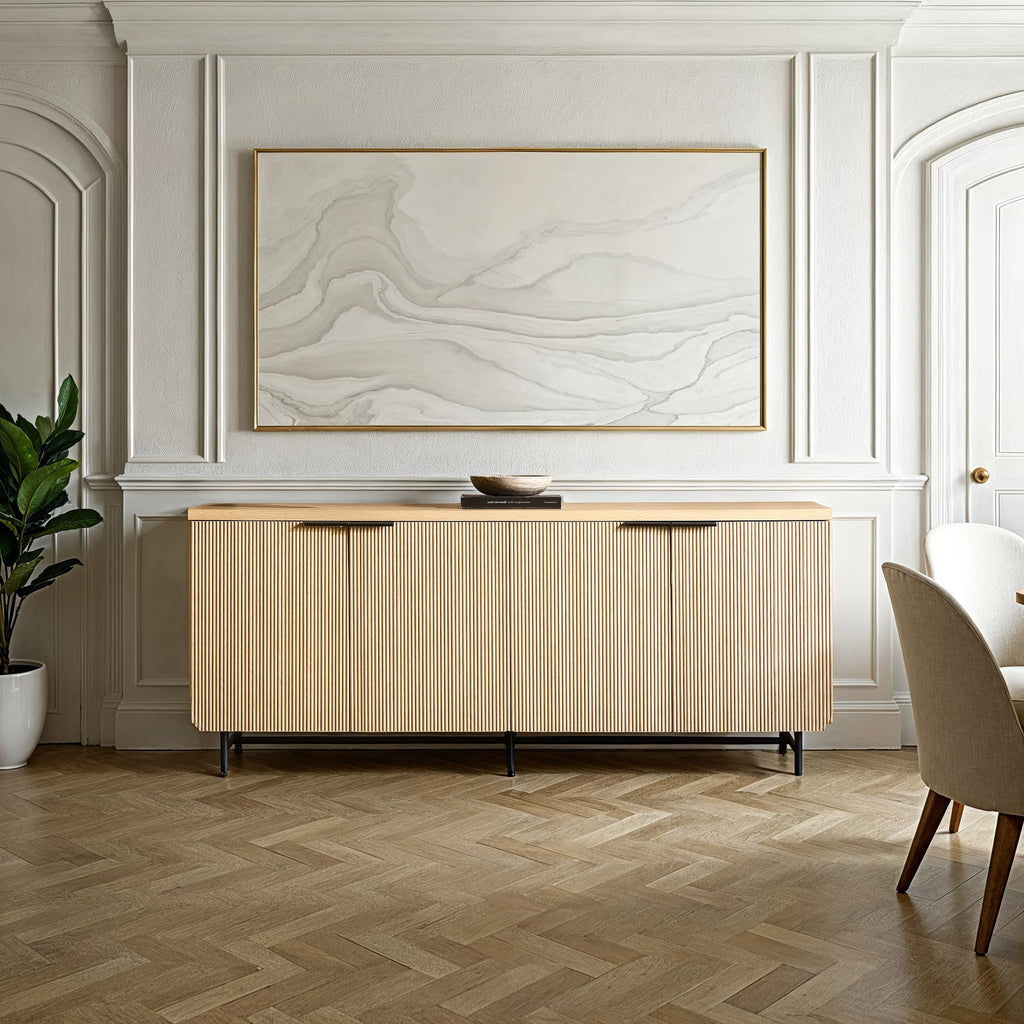 69 Inch Coastal Oak Sideboard Buffet W3267