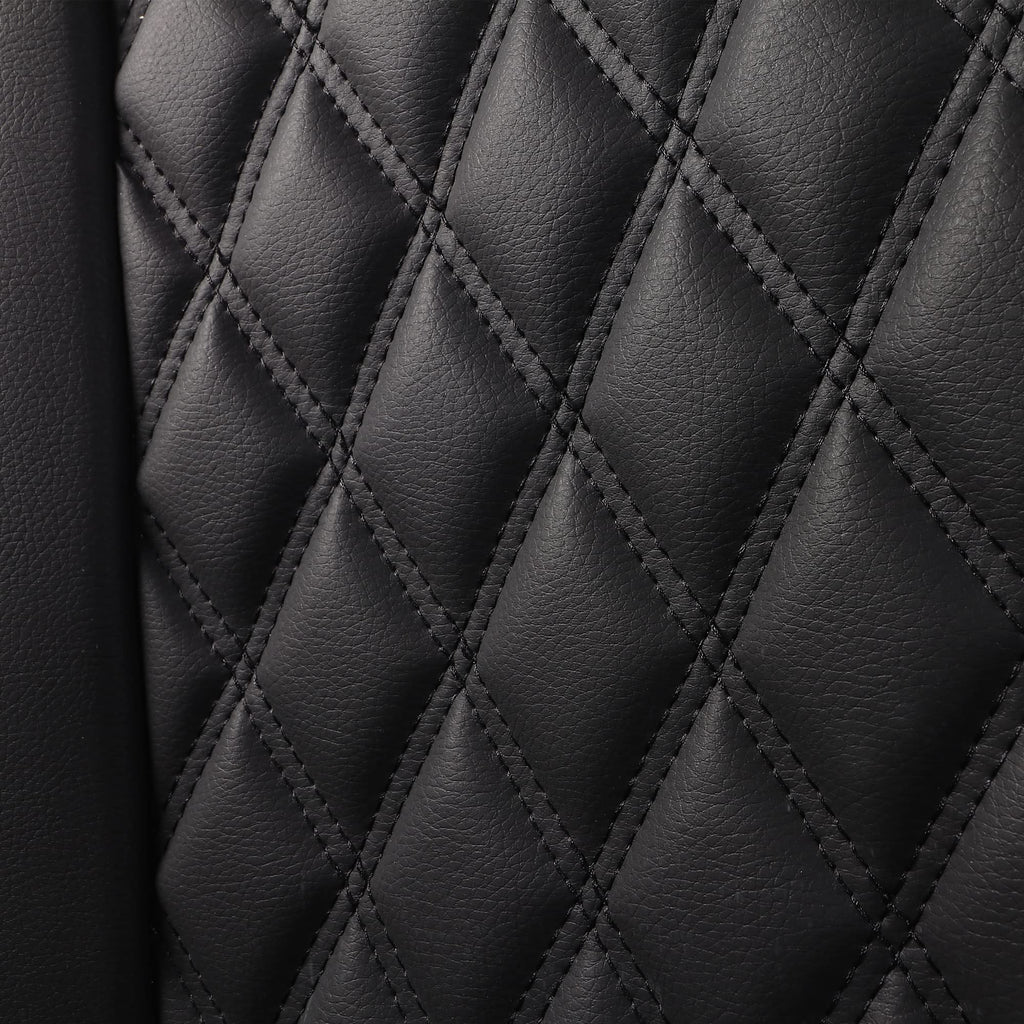 Waterproof Synthetic Leather Car Seat Covers 5PCS Full Set Black Red N315616