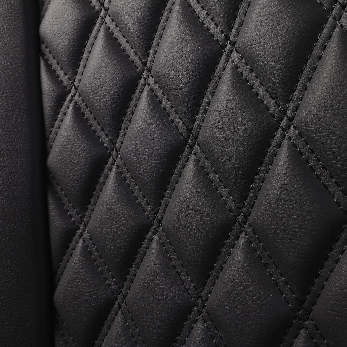 Waterproof Synthetic Leather Car Seat Covers 5PCS Full Set Black Red N315616
