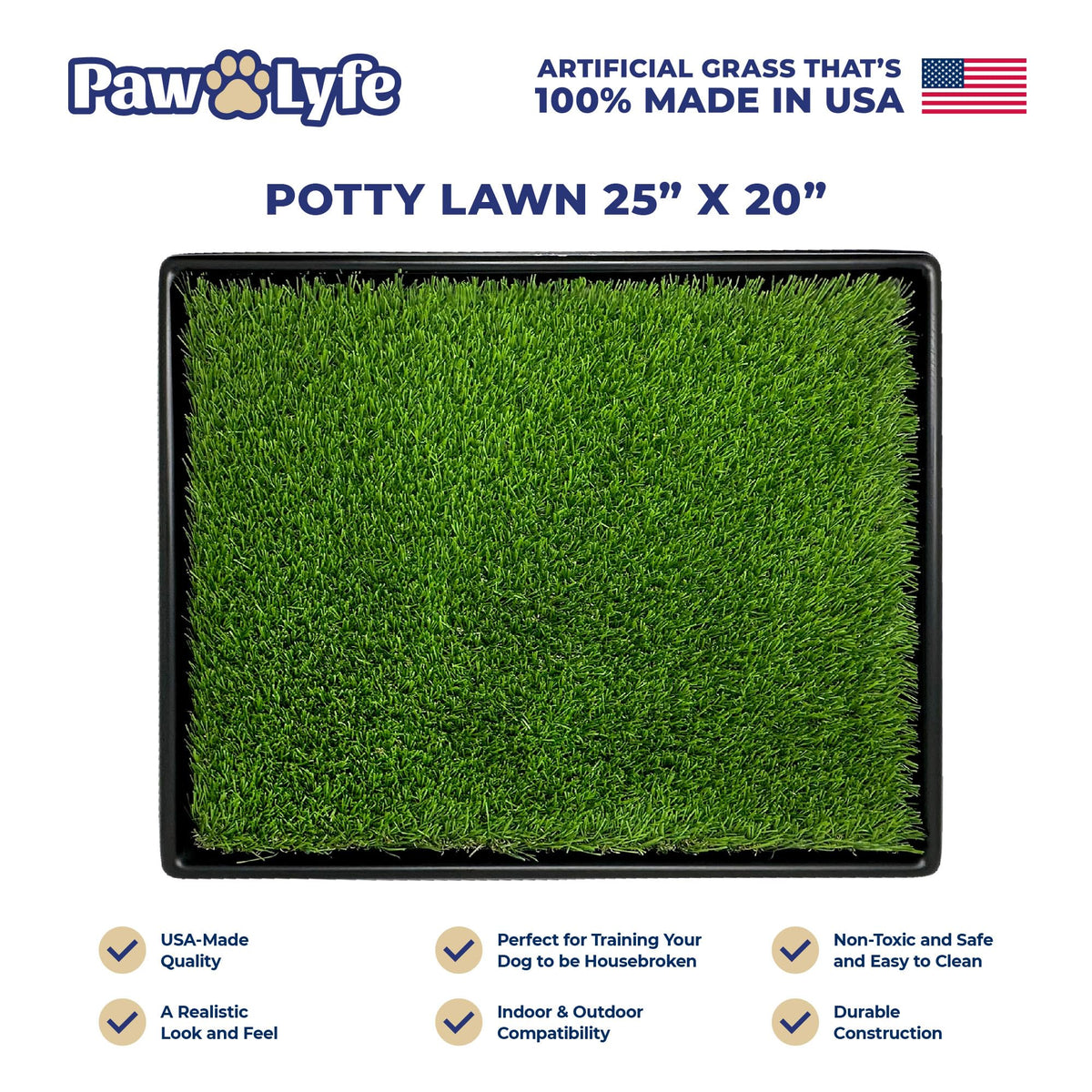 Artificial Grass Dog Potty with Tray F343992