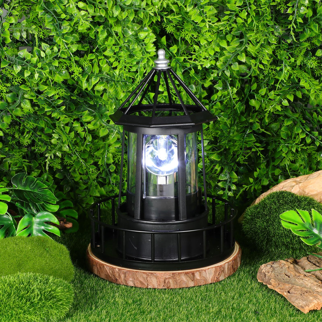 Solar Lighthouse Rotating LED Light IP65 Waterproof Outdoor Lamp X583208